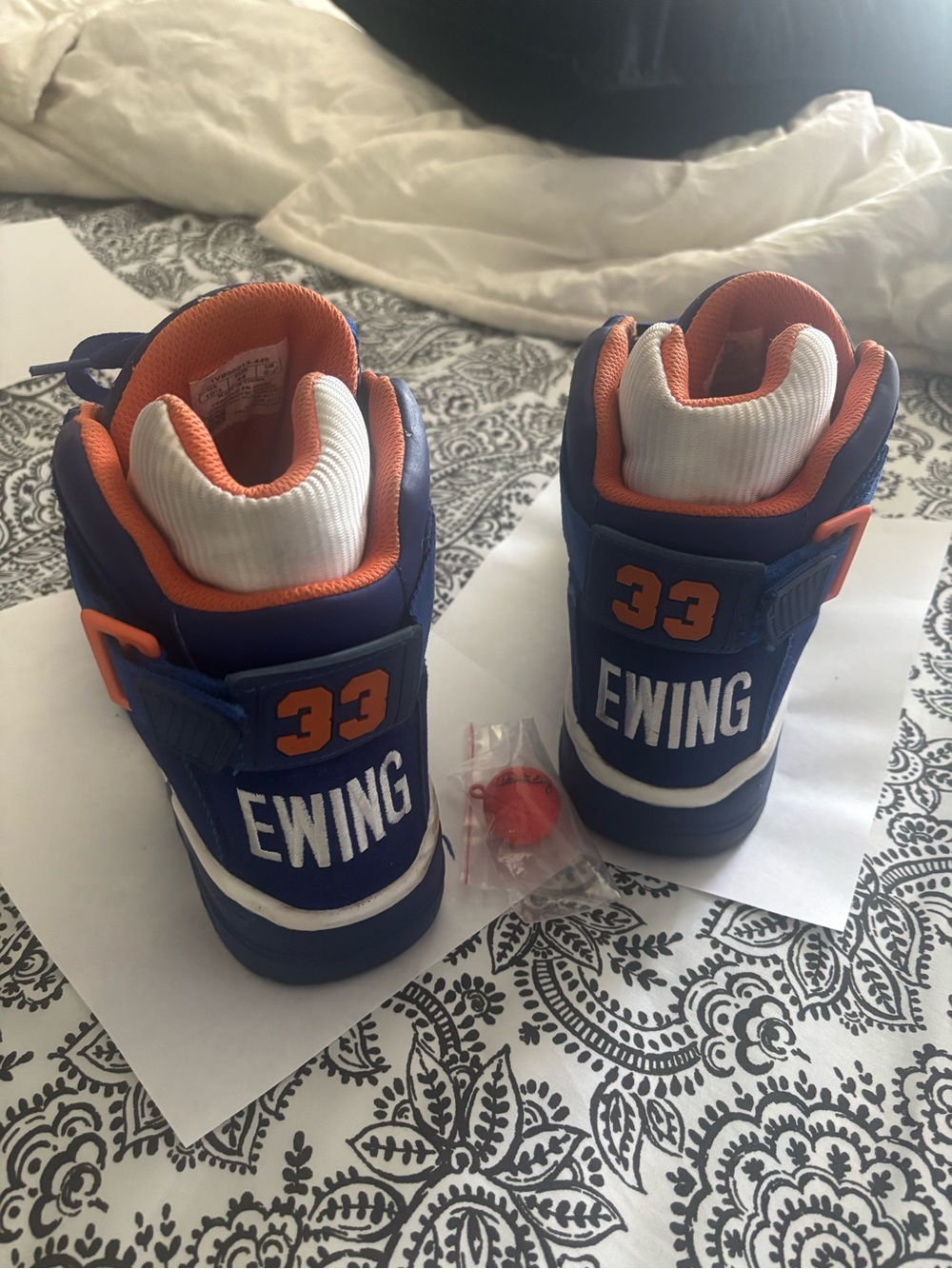 Adults' Blue & Orange High-Top Sneakers - 33